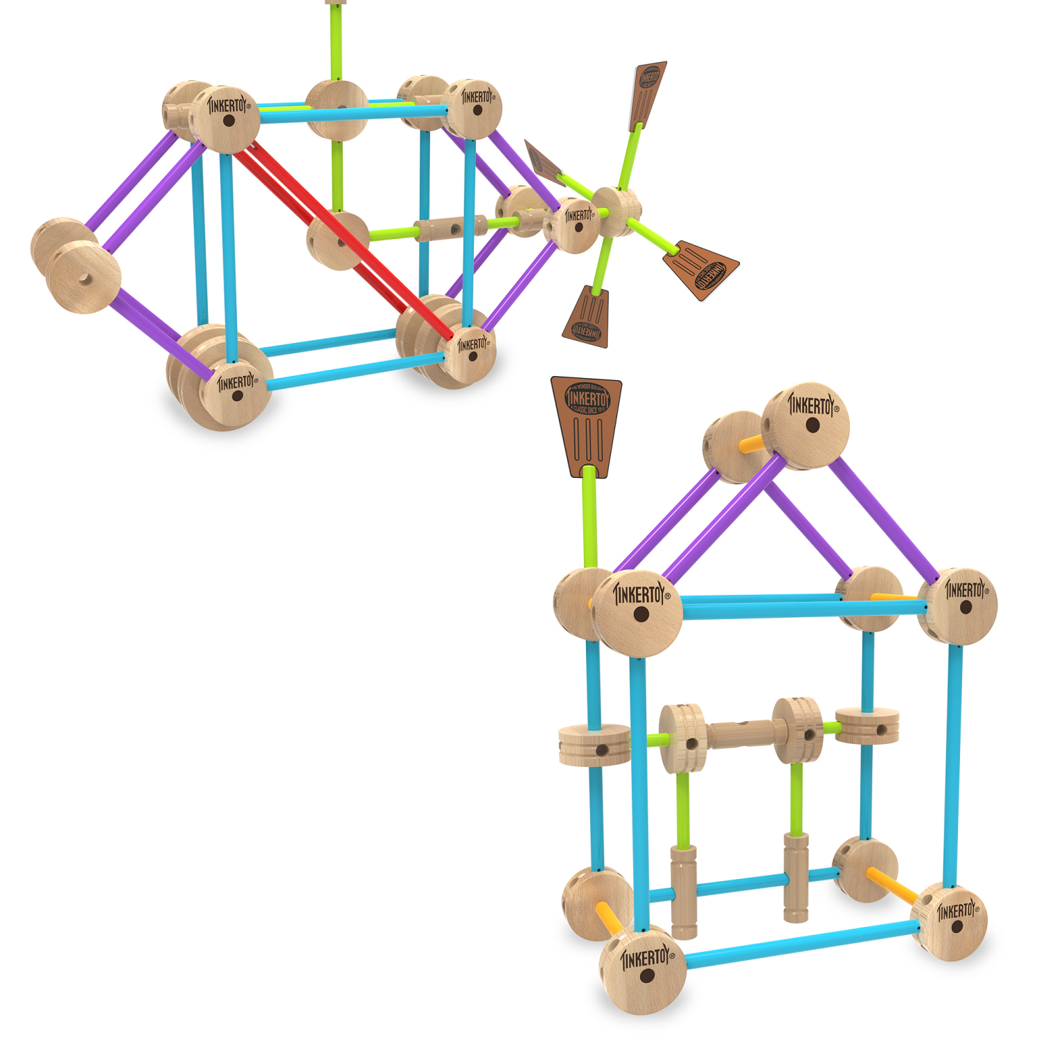 slide 3 of 6, Tinkertoy Tin Building Set, 1 ct