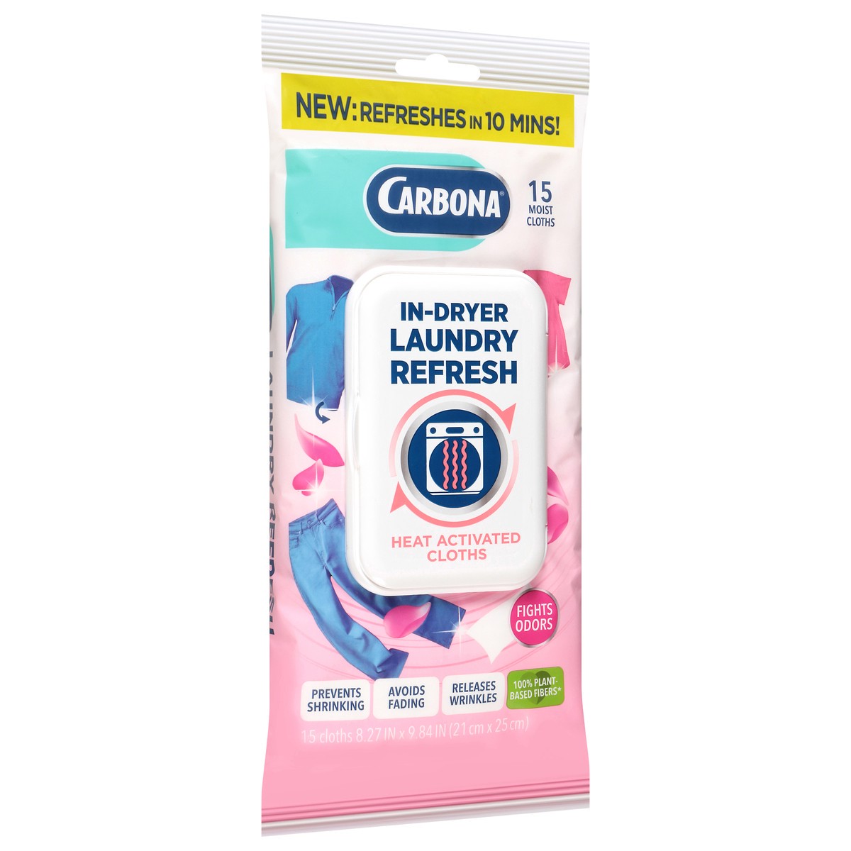 slide 3 of 4, Carbona In-Dryer Laundry Refresh Heat Activated Cloths, 15 ct