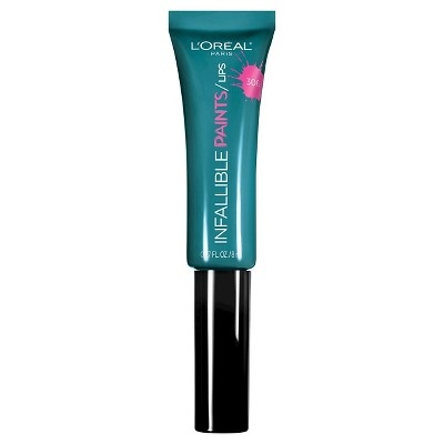 slide 1 of 2, L'Oréal Infallible Lip Paints - 306 Domineering Teal, 0.27 fl oz