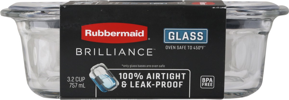 slide 4 of 9, Rubbermaid Brilliance 3.2 Cup Glass Container 1 ea, 