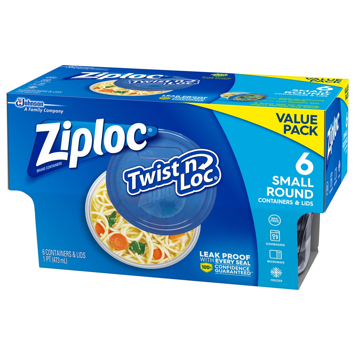 Ziploc Twist N Loc Container Round Small (3 ct)