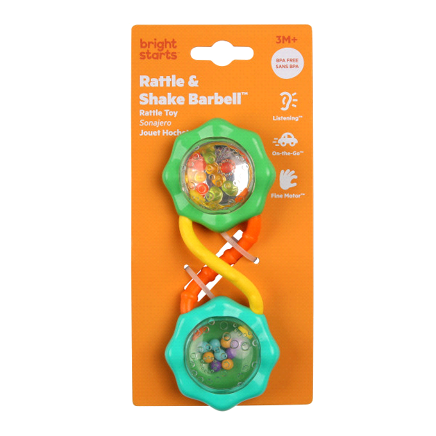 slide 2 of 2, Bright Starts Rattle & Shake Barbell 1 ea, 1 ct