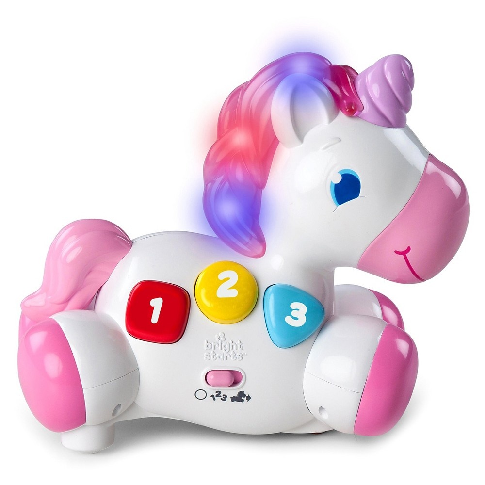 slide 6 of 6, Bright Starts Lights, Lights Baby Rock & Glow Unicorn Toy, 1 ct