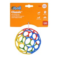 slide 6 of 9, Bright Starts Oball Easy Grasp Classic Ball BPA-Free Infant Toy in Red/Blue/Green/Yellow, 4", 1 ct