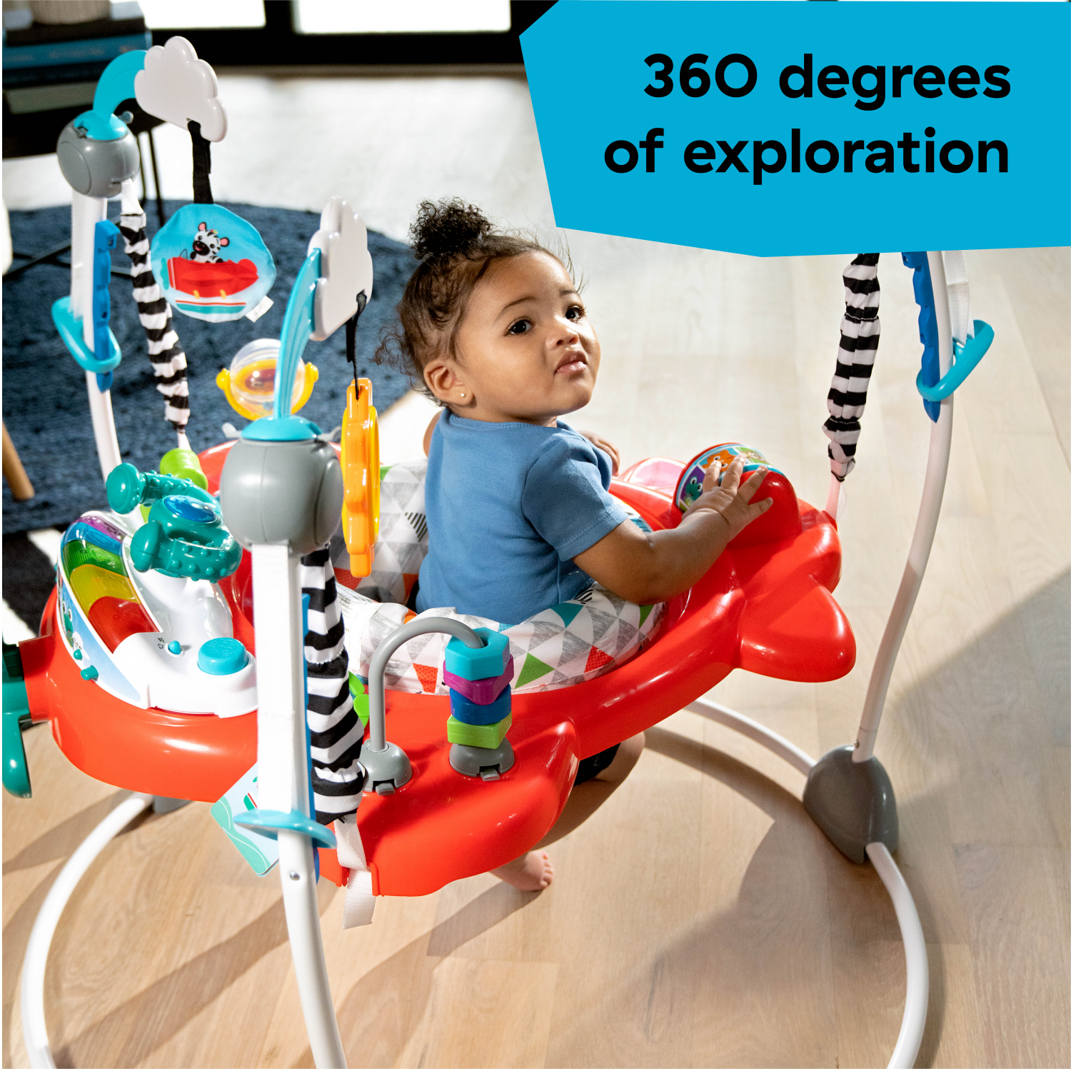 slide 3 of 6, Baby Einstein Ocean Explorers Airplane Adventure 2-In-1 Activity Jumper, Ages 6+ Months, 1 ct