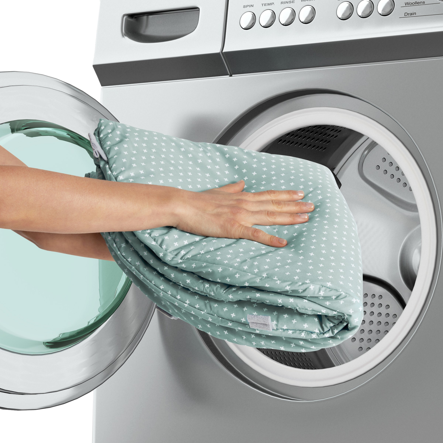 slide 5 of 5, Ingenuity Cozy Spot Duvet Activity Gym with Self-Storage, Machine Washable Mat, Loamy, 1 ct