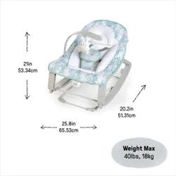 Ingenuity Keep Cozy Grow With Me Spruce 3-in-1 Bounce and Rock Seat