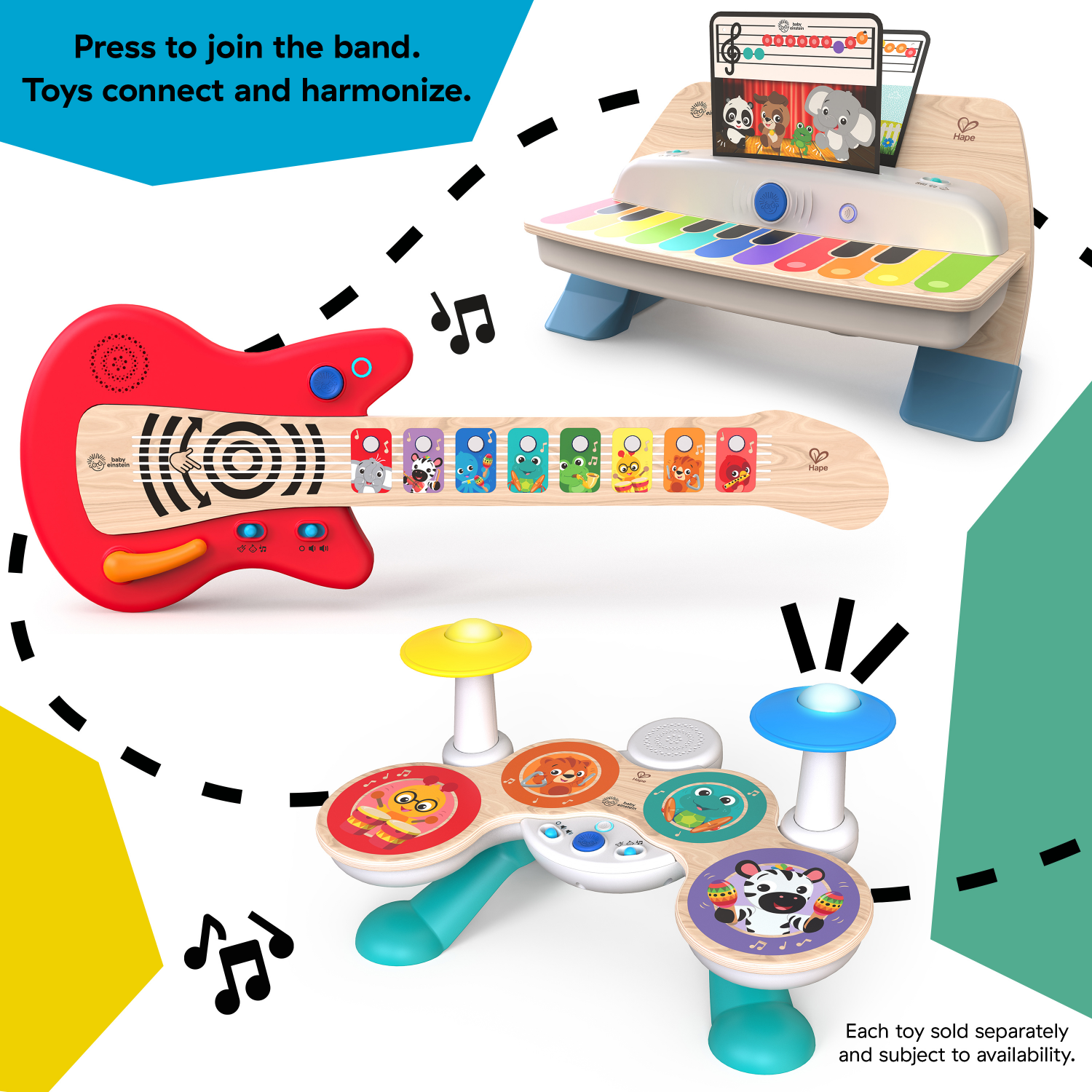slide 2 of 2, Baby Einstein Together - Tune Drums Connected Magic Touch Drum Set, 1 ct