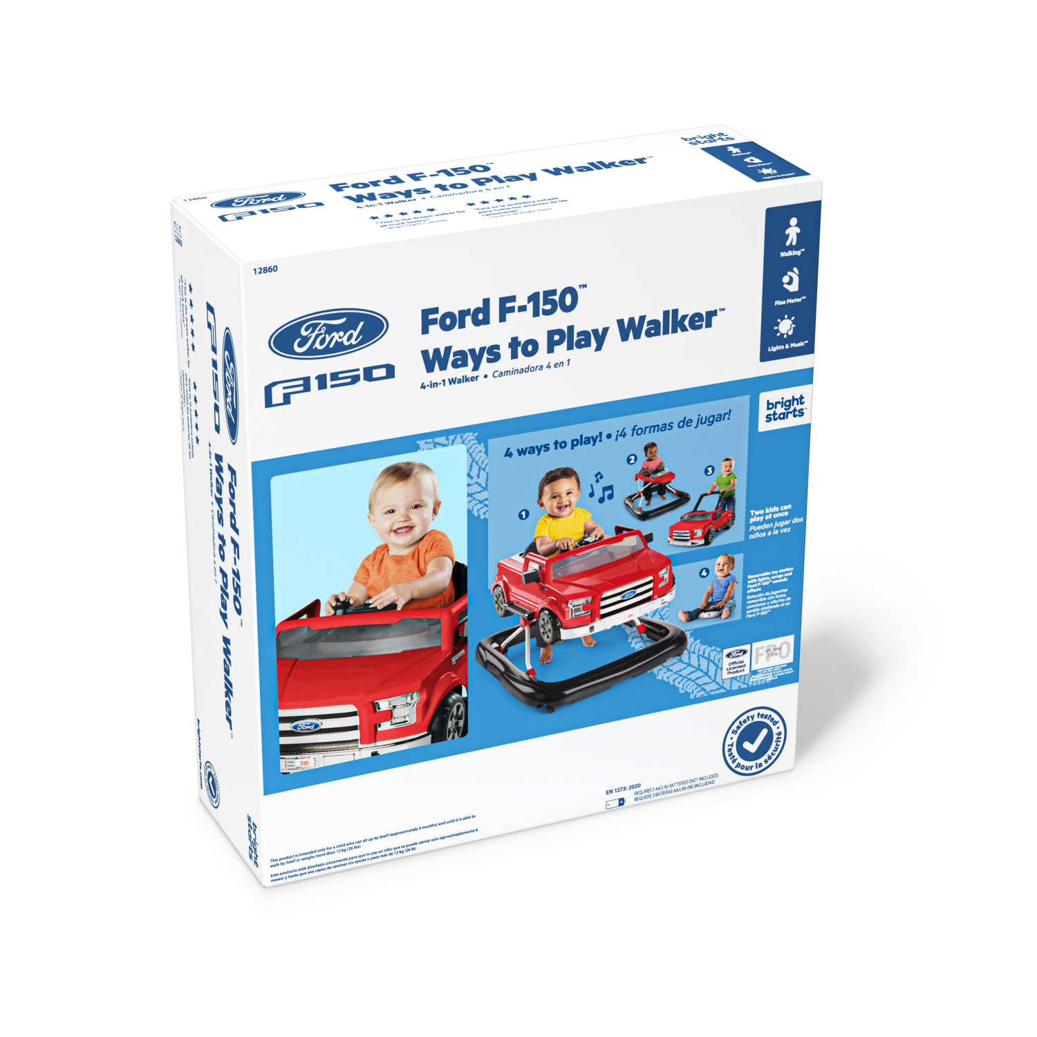 slide 5 of 5, BRIGHT STARTS Ford F-150 4-in-1 Rapid Red Baby Activity Walker with 4 Ways to Play, 1 ct