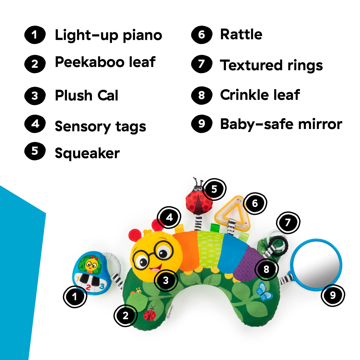 slide 2 of 2, Baby Einstein Cal-a-Pillow Tummy Time Activity Pillow, 1 ct