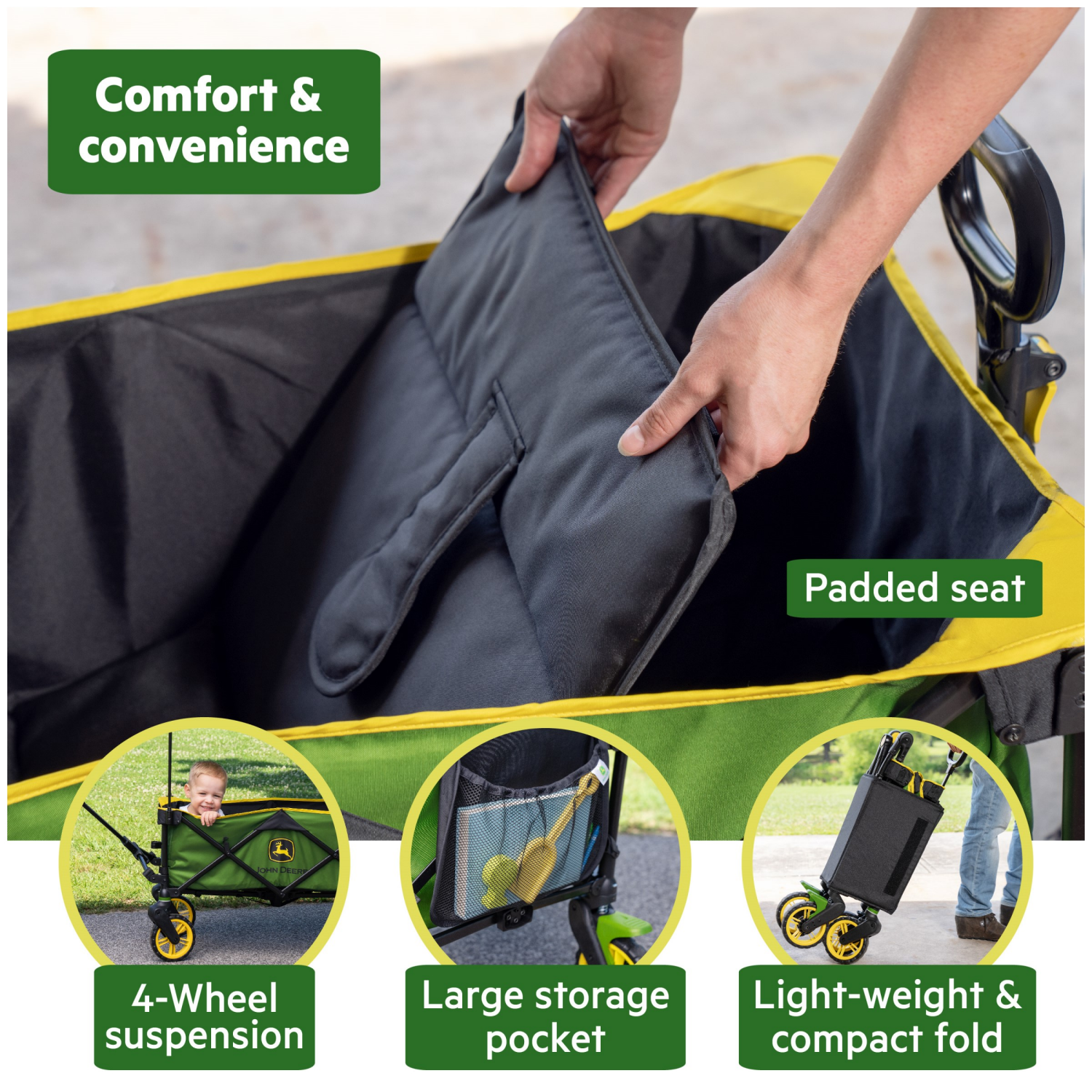 slide 4 of 4, John Deere Pop Wagon Stroller, 1 ct