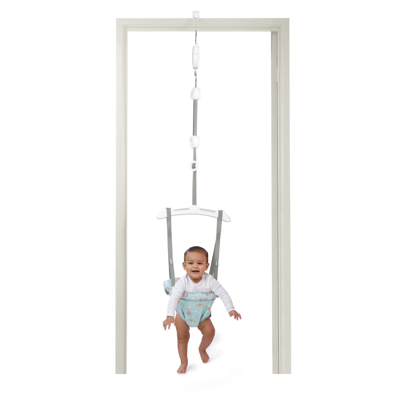 slide 2 of 3, Bright Starts Disney Baby Winnie the Pooh Activity Jumper, Once Upon a Bounce, Toy Bar, Melodies & Vibrations, Newborn+, 1 ct