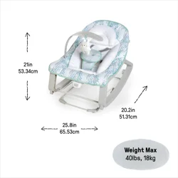 Ingenuity Keep Cozy 3-In-1 Grow With Me Baby Bouncer, Rocker & Toddler Seat - Spruce