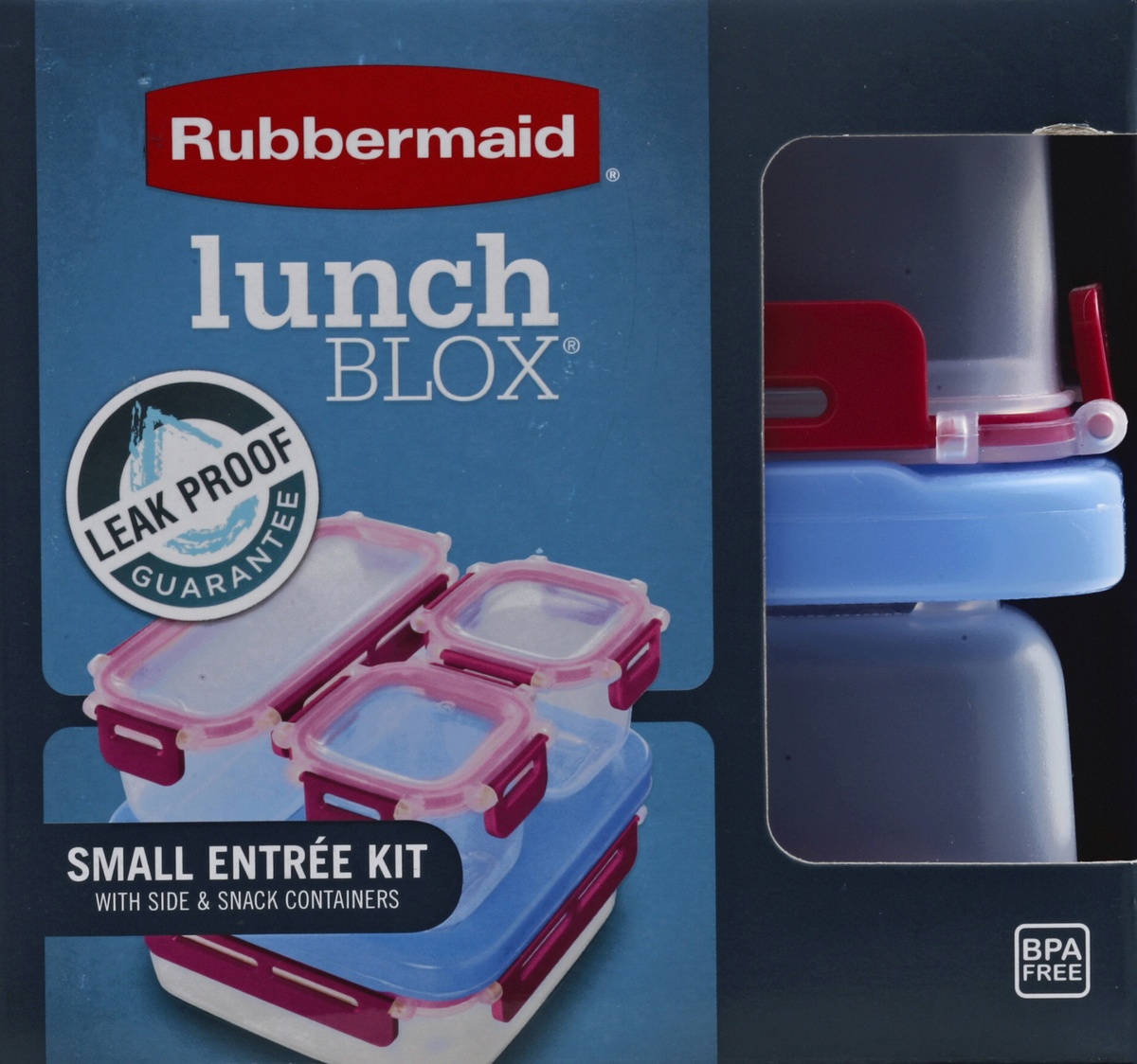 Rubbermaid LunchBlox Leak-Proof Entree Lunch Container Kit Large Blue