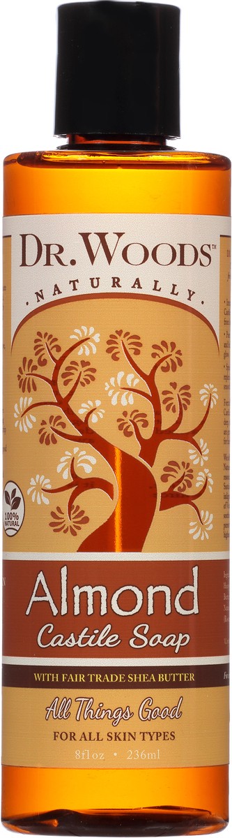 slide 1 of 10, Dr. Woods All Things Good Almond Castile Soap 8 oz, 8 oz