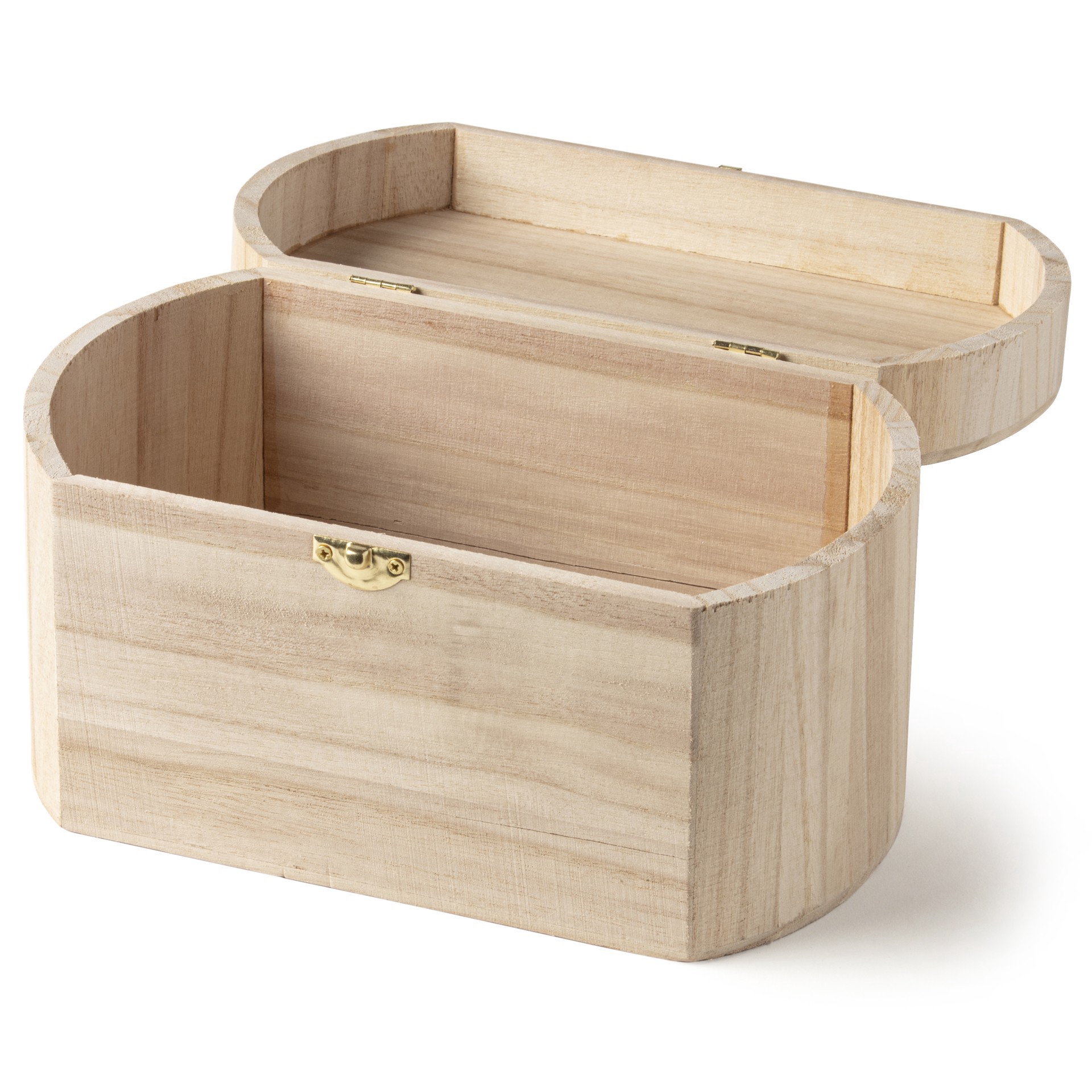 slide 2 of 3, 9.5" Wood Oval Box By Make Market, 5.75 in x 9.69 in x 5.35 in