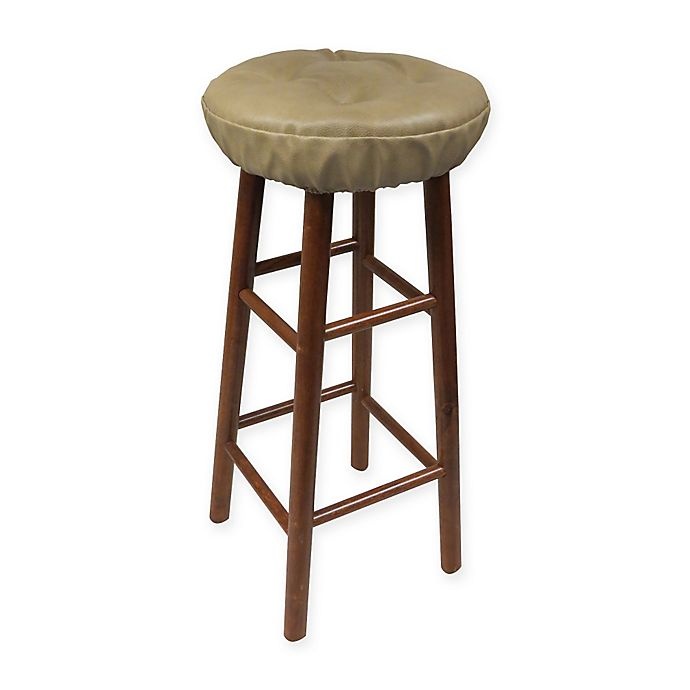 slide 1 of 3, Klear Vu Gripper Faux Leather Barstool Cover - Taupe, 1 ct