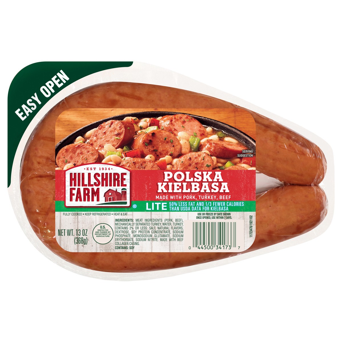 slide 1 of 8, Hillshire Farm Lite Polska Kielbasa Smoked Sausage, 13 oz., 368.54 g