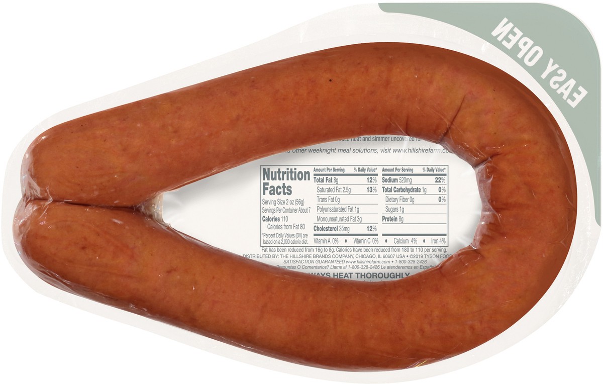 slide 3 of 8, Hillshire Farm Lite Polska Kielbasa Smoked Sausage, 13 oz., 368.54 g