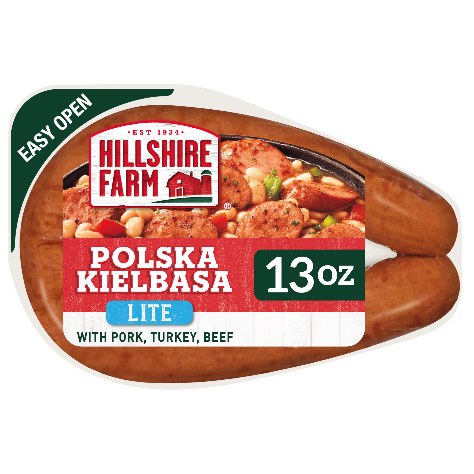 slide 1 of 8, Hillshire Farm Lite Polska Kielbasa Smoked Sausage, 13 oz., 368.54 g