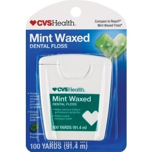 slide 1 of 1, CVS Health Dental Floss Mint Waxed, 100 yd
