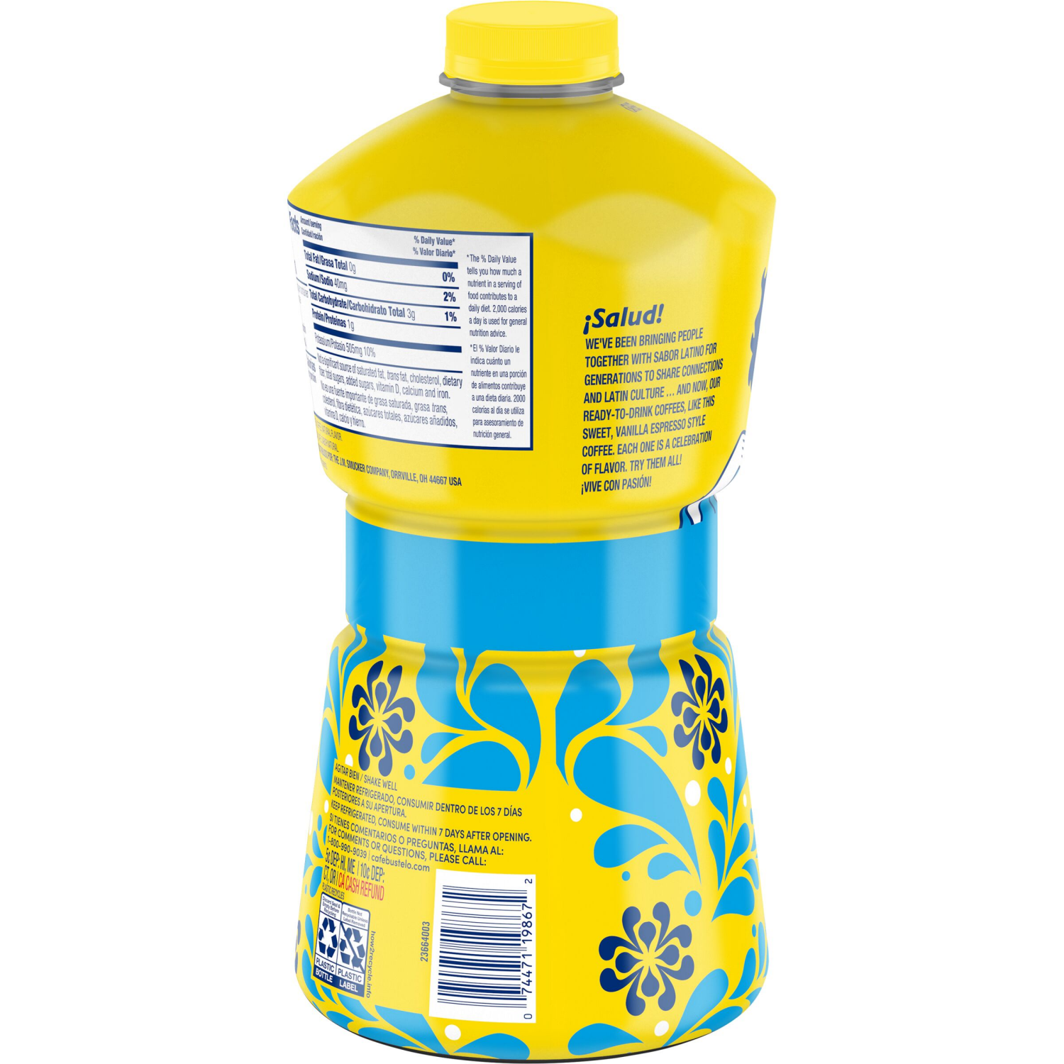 slide 3 of 5, Cafe Bustelo Café Bustelo Vanilla Flavored Espresso-Style Iced Coffee - 40 fl oz, 40 fl oz