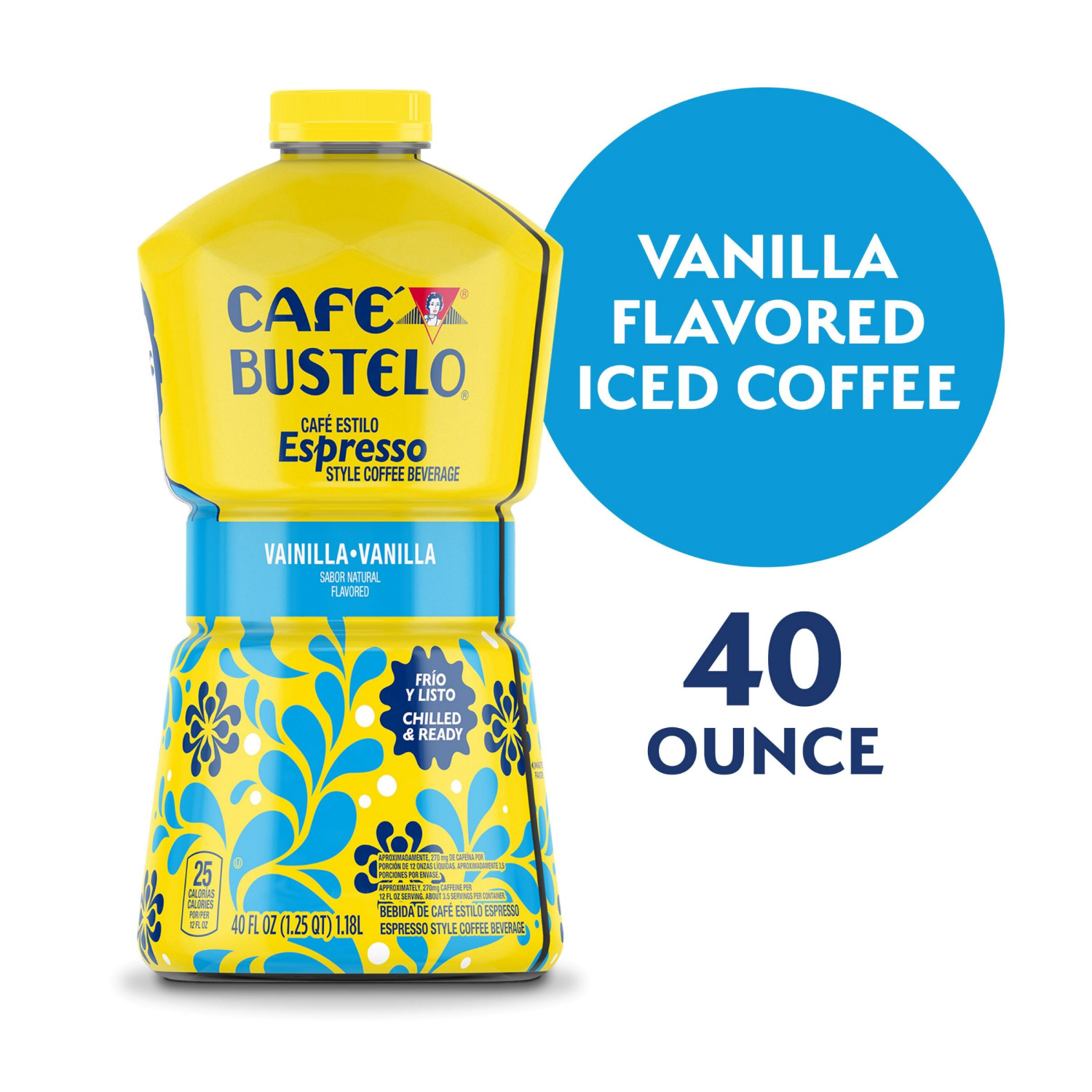 slide 1 of 5, Cafe Bustelo Café Bustelo Vanilla Flavored Espresso-Style Iced Coffee - 40 fl oz, 40 fl oz