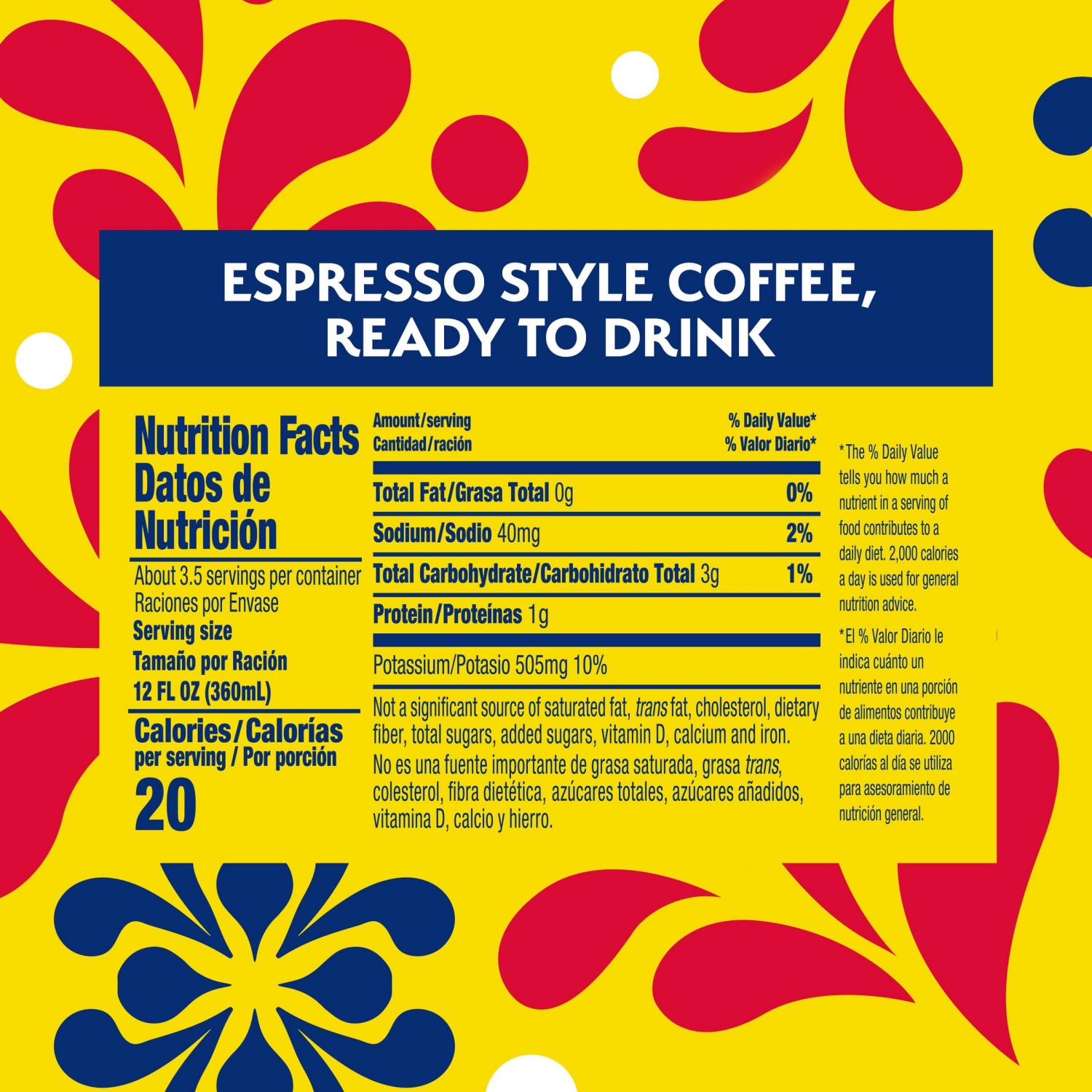 slide 6 of 7, Café Bustelo Unsweetened Espresso-Style Iced Coffee, 40-Oz. Bottle, 40 fl oz