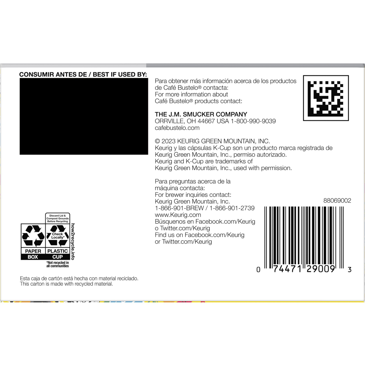 slide 5 of 7, Café Bustelo Brazil, Brazilian Coffee, Keurig K-Cup Pods, 12 Count Box, 12 ct