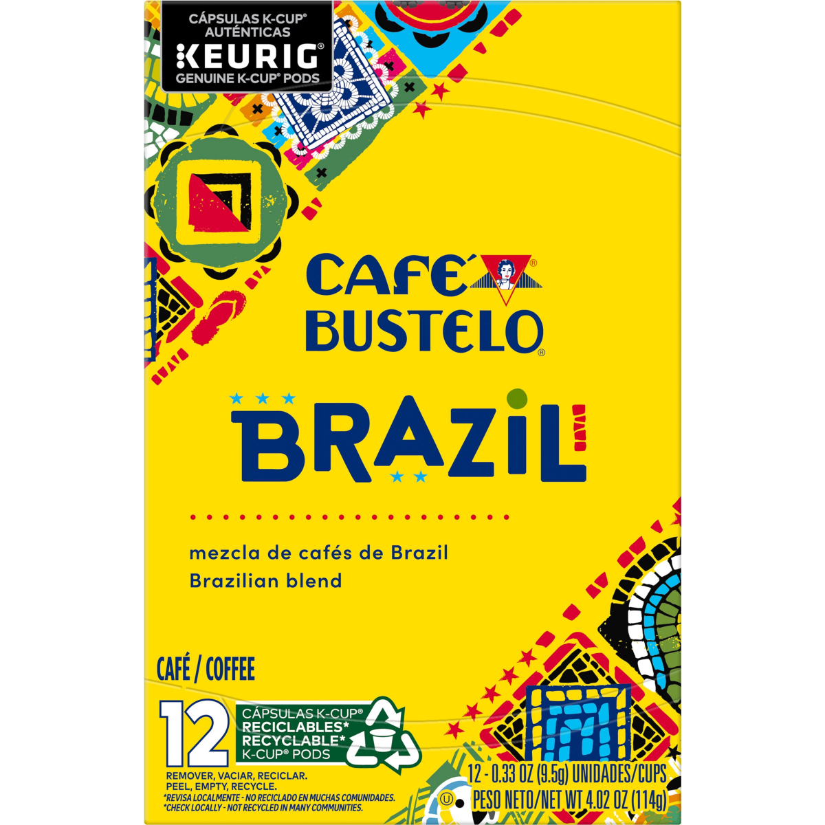 slide 2 of 7, Café Bustelo Brazil, Brazilian Coffee, Keurig K-Cup Pods, 12 Count Box, 12 ct