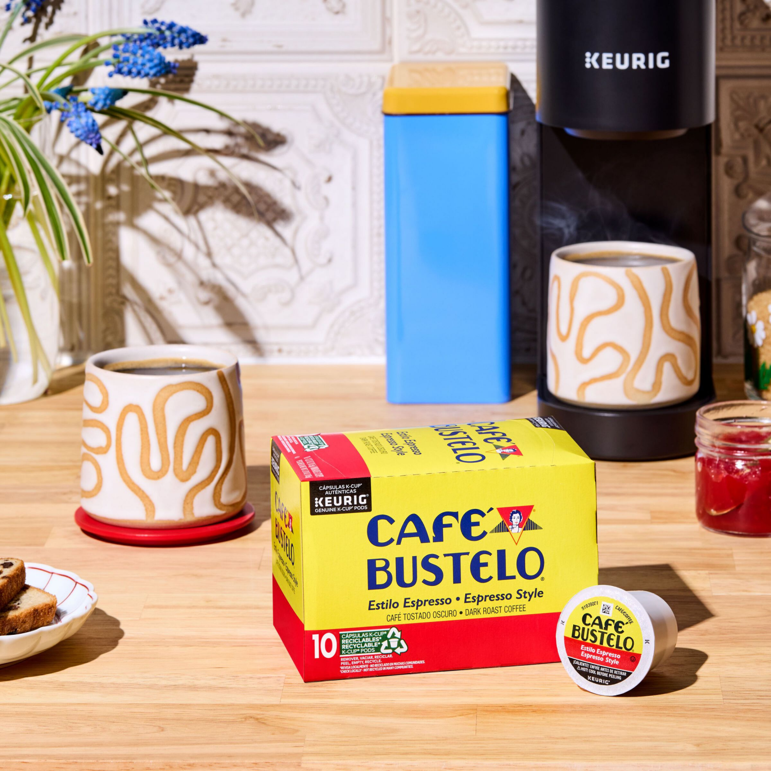 slide 5 of 8, Café Bustelo Espresso Style Dark Roast Coffee, Keurig K-Cup Pods, 10 Count, 10 ct