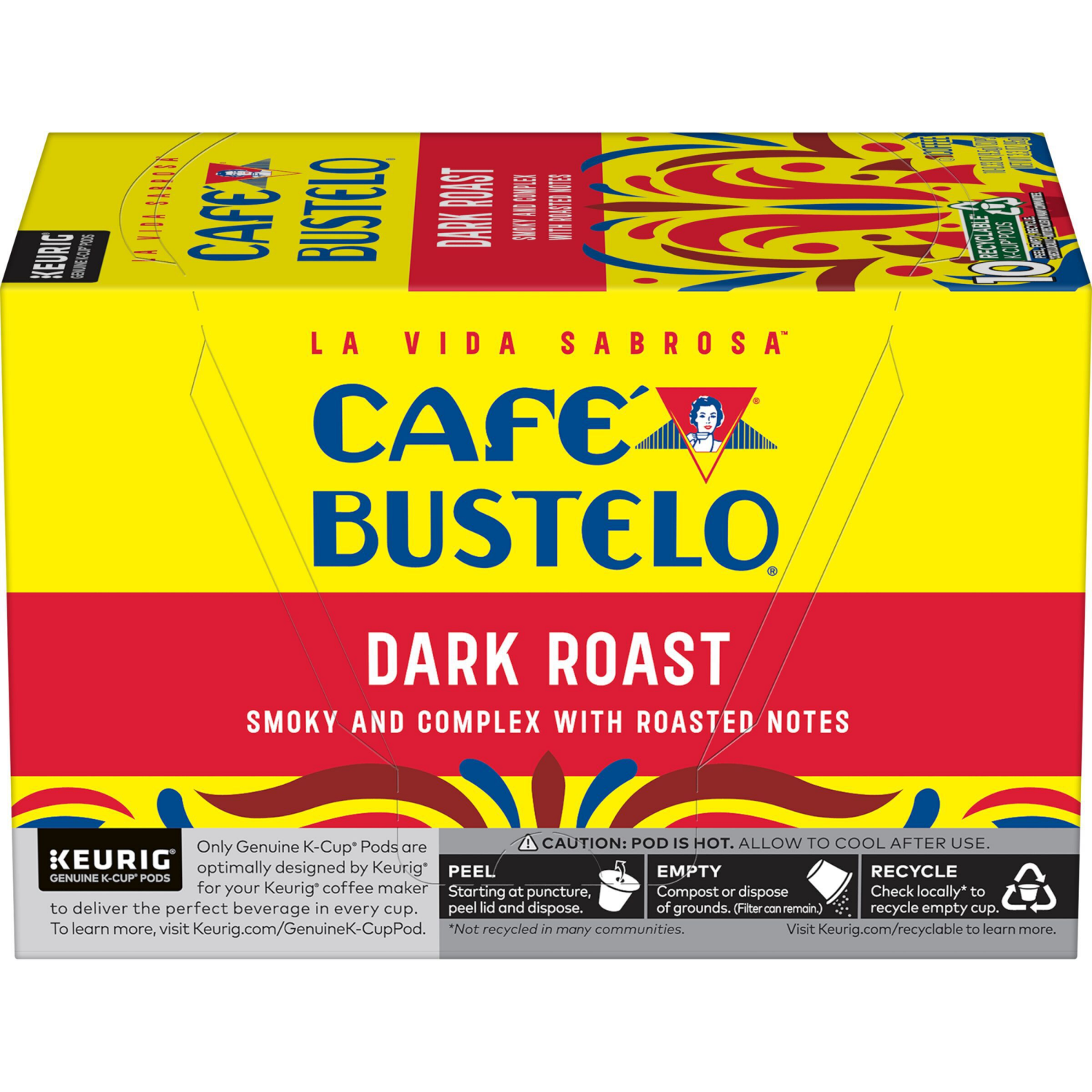 slide 5 of 6, Café Bustelo Dark Roast Coffee, 10 Ct. K-Cup pods, 10 ct