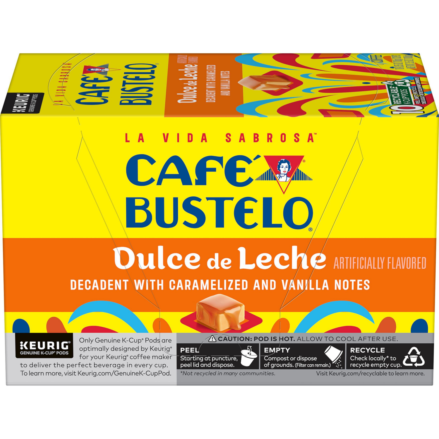 slide 4 of 5, Café Bustelo Dulce de Leche Artificially Flavored Coffee, 10 ct