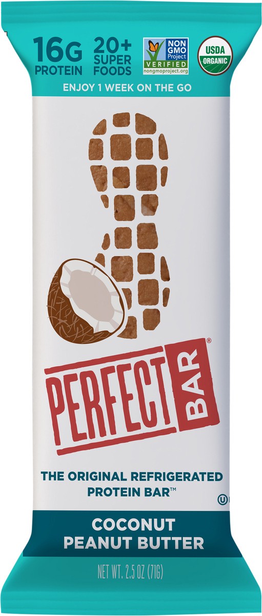 slide 5 of 9, Perfect Bar Gluten-Free Coconut Peanut Butter Refrigerated Protein Bar, Organic, 2.5 oz, 2.5 oz