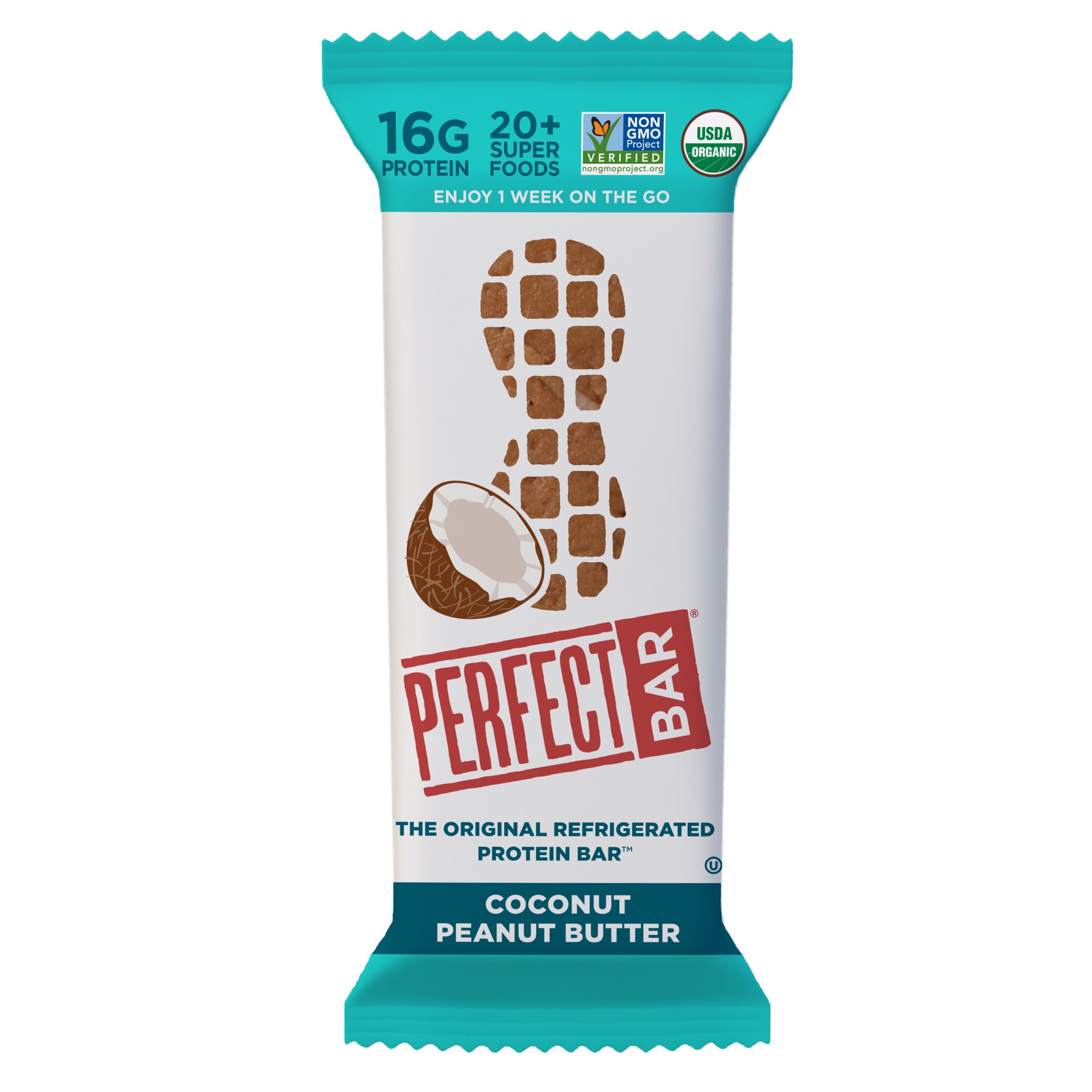 slide 1 of 9, Perfect Bar Gluten-Free Coconut Peanut Butter Refrigerated Protein Bar, Organic, 2.5 oz, 2.5 oz