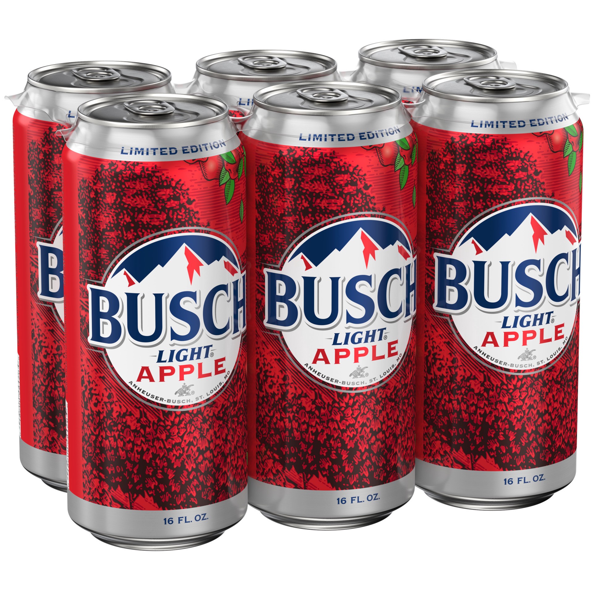 slide 1 of 4, Busch Light Apple American Lager Beer 6 Pack, 16 fl oz Cans, 96 fl oz