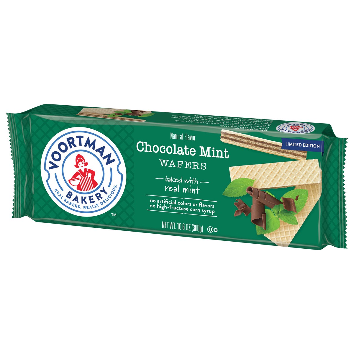 slide 8 of 9, Voortman Bakery Holiday Chocolate Mint Wafer 10.6 oz, 10.6 oz