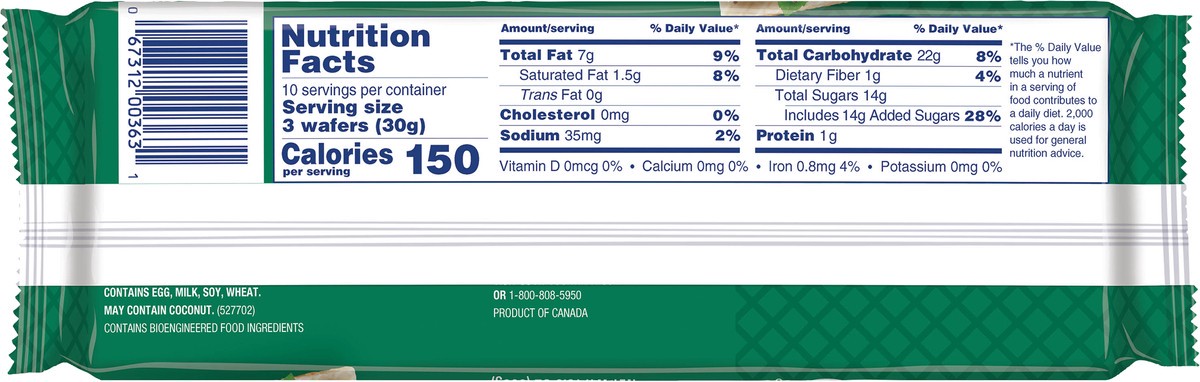 slide 7 of 9, Voortman Bakery Holiday Chocolate Mint Wafer 10.6 oz, 10.6 oz