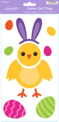 Holiday Home Easter Chick with Bunny Ears Easter Gel Cling