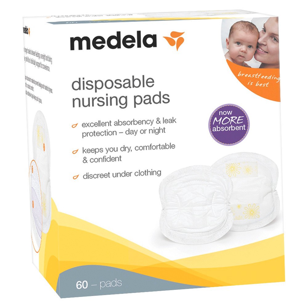 slide 2 of 3, Medela Super Absorbent Disposable Nursing Pads, 60 ct