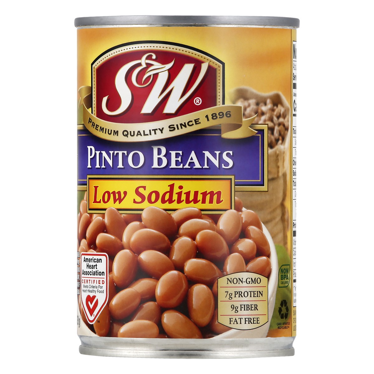 slide 7 of 11, S&W Low Sodium Pinto Beans 15.5 oz, 15.5 oz