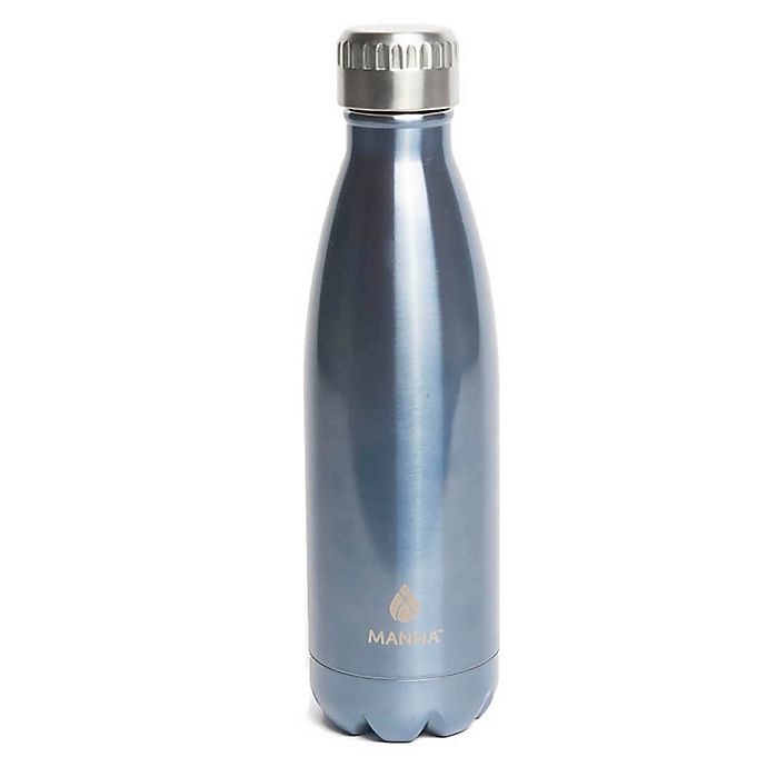 slide 1 of 1, Manna Organics Vogue Stainless Steel Double Wall Water Bottle - Shark, 17 oz