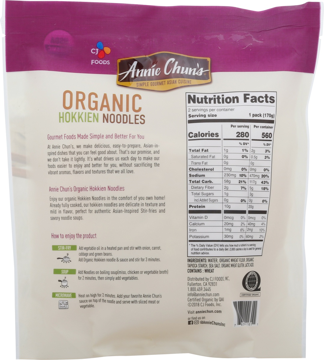 slide 10 of 11, Annie Chun's Organic Hokkien Noodles, 12 oz