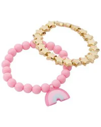 Carter&#x27;s 2-Pack Stars &amp; Rainbow Bracelets Gold/Pink OSZ