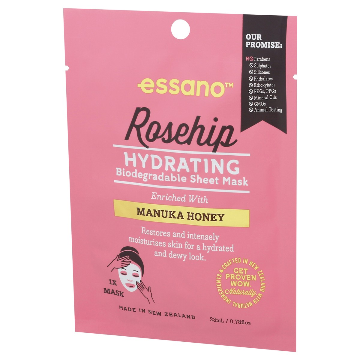 slide 7 of 12, essano Roseship Hydrating Biodegradable Sheet Mask 1 ea, 1 ct