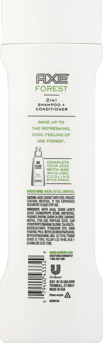 slide 6 of 6, AXE White Label Forest 2 in 1 Shampoo & Conditioner, 12 oz