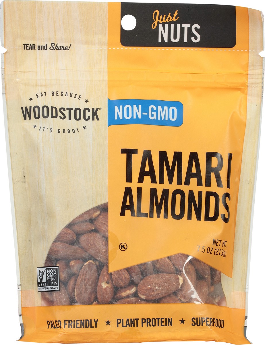 slide 12 of 12, Woodstock Tamari Almonds 7.5 oz, 7.5 oz