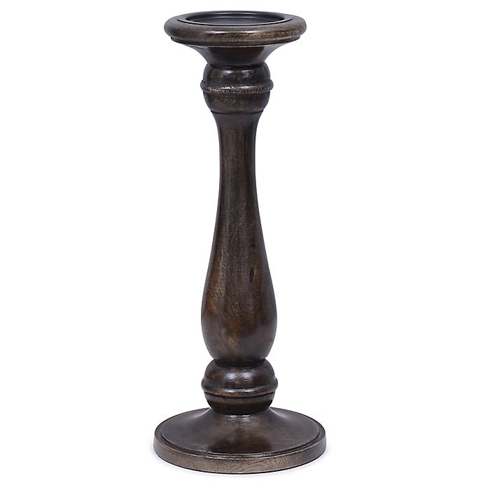 slide 1 of 1, Pfaltzgraff Elements Wood Candle Holder, 14 in