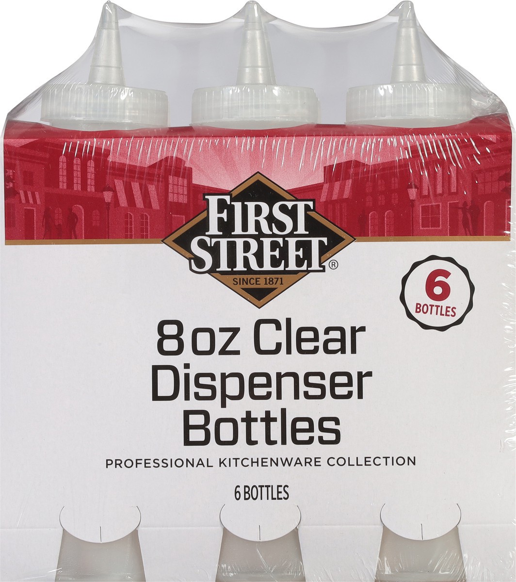 slide 3 of 12, First Street Clear Dispenser Bottles, 6 ct