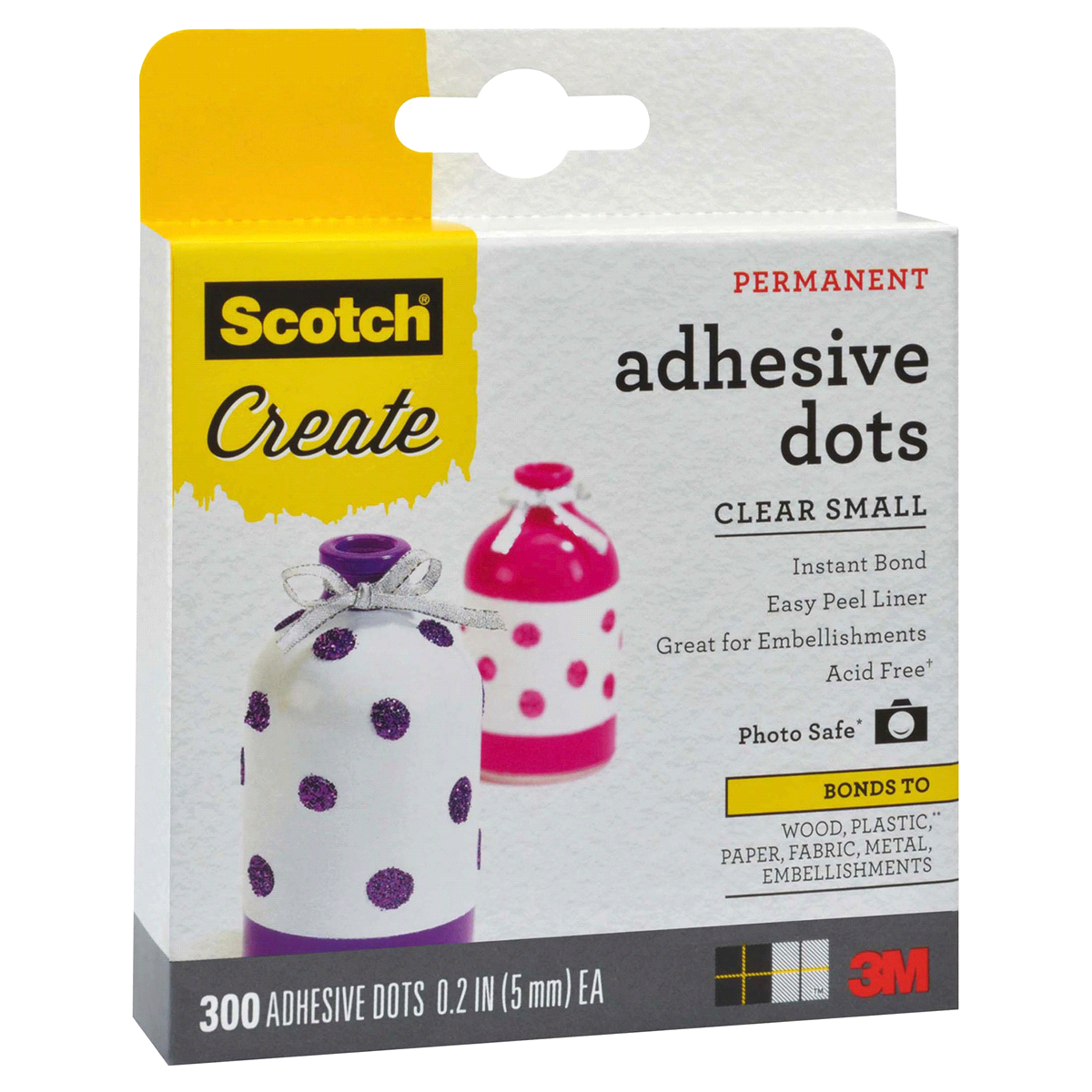 slide 2 of 4, Scotch Create Permanent Adhesive Dots, 300 ct